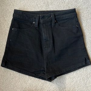 Urban Outfitters Black Denim Shorts - UO BDG Super High Rise Pin Up Short Sz 26W